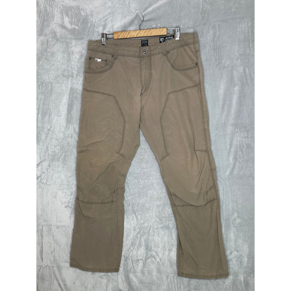 Kuhl Outsider Khaki Tan Wax Coated Hiking Pants 38x30 (actually 29.5) Outdoor